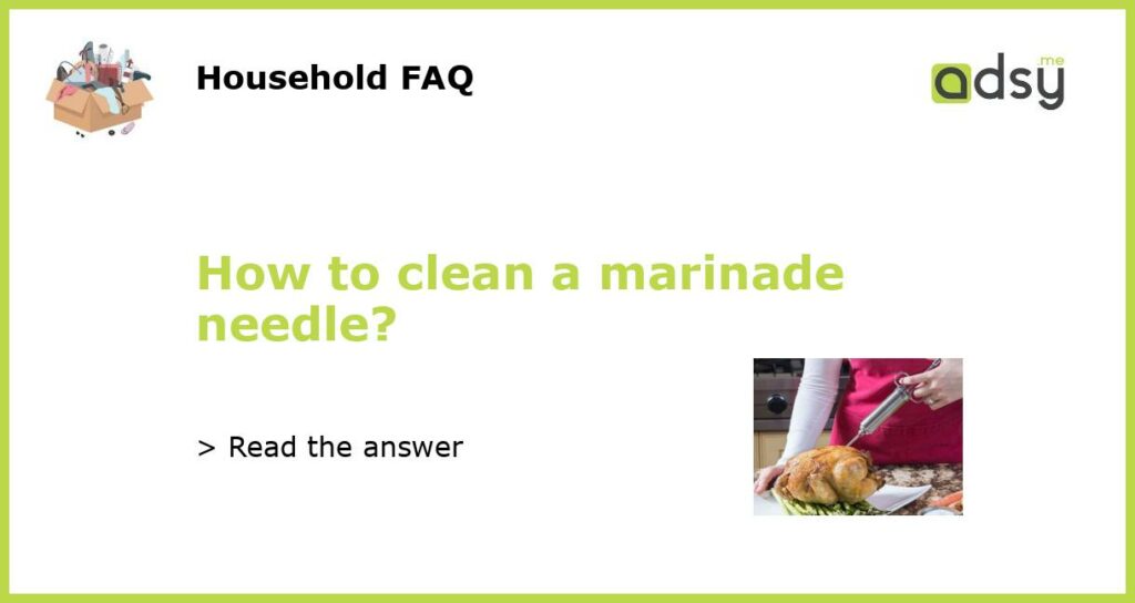 How to clean a marinade needle featured