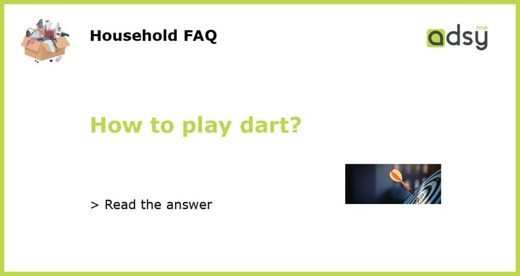 How to play dart featured