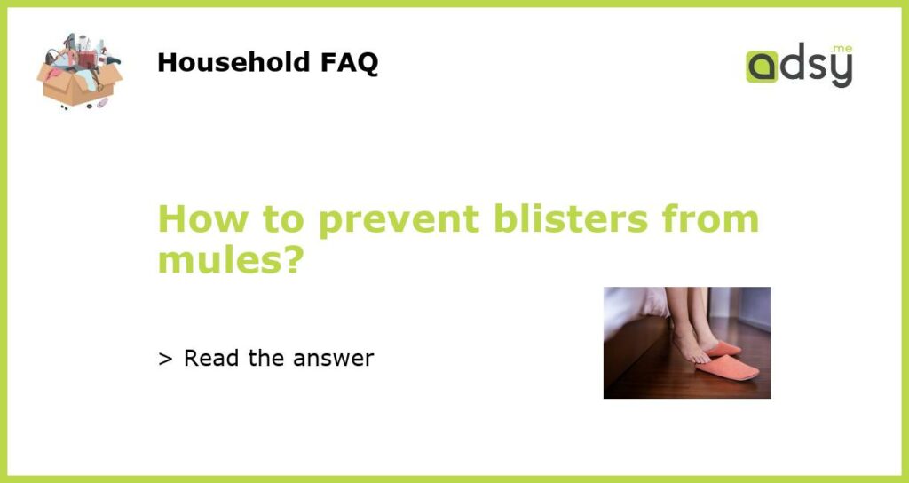 How to prevent blisters from mules featured
