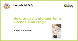 How to use a plunger for a kitchen sink clog featured