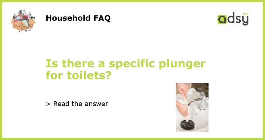 Is there a specific plunger for toilets featured