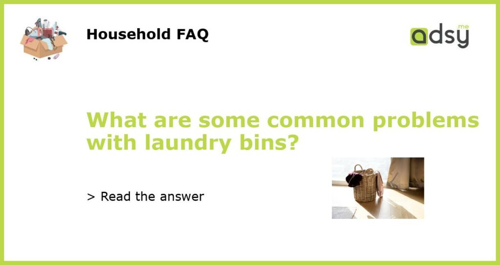 What are some common problems with laundry bins featured