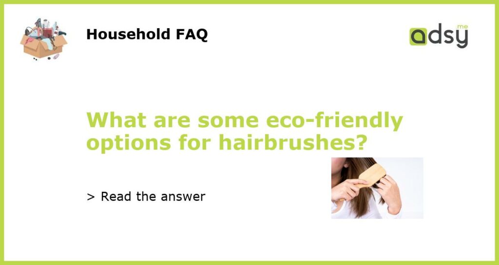 What are some eco friendly options for hairbrushes featured