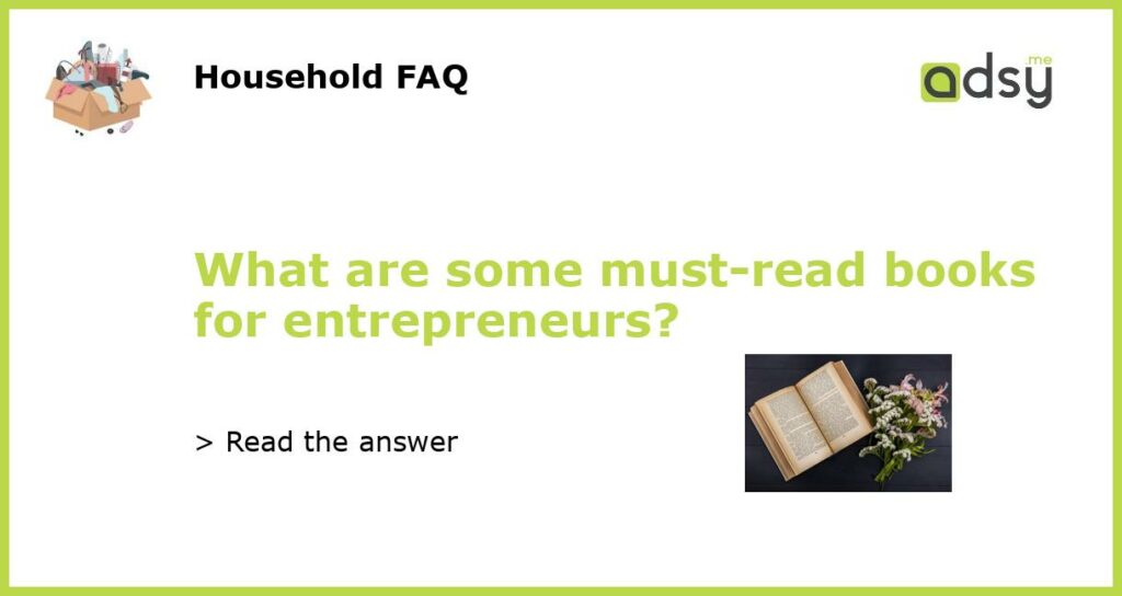 What are some must read books for entrepreneurs featured