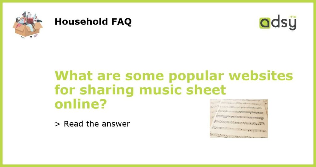What are some popular websites for sharing music sheet online featured