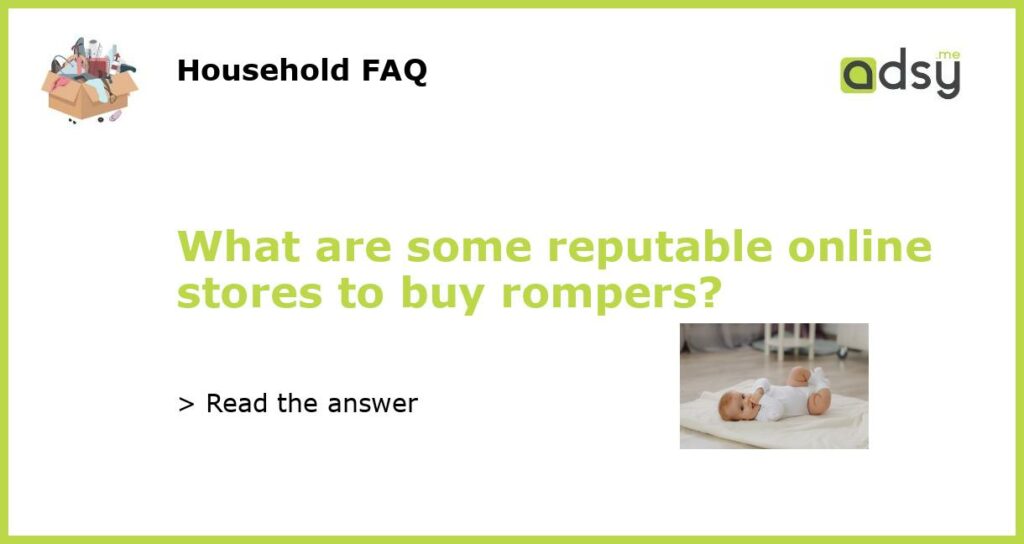What are some reputable online stores to buy rompers featured