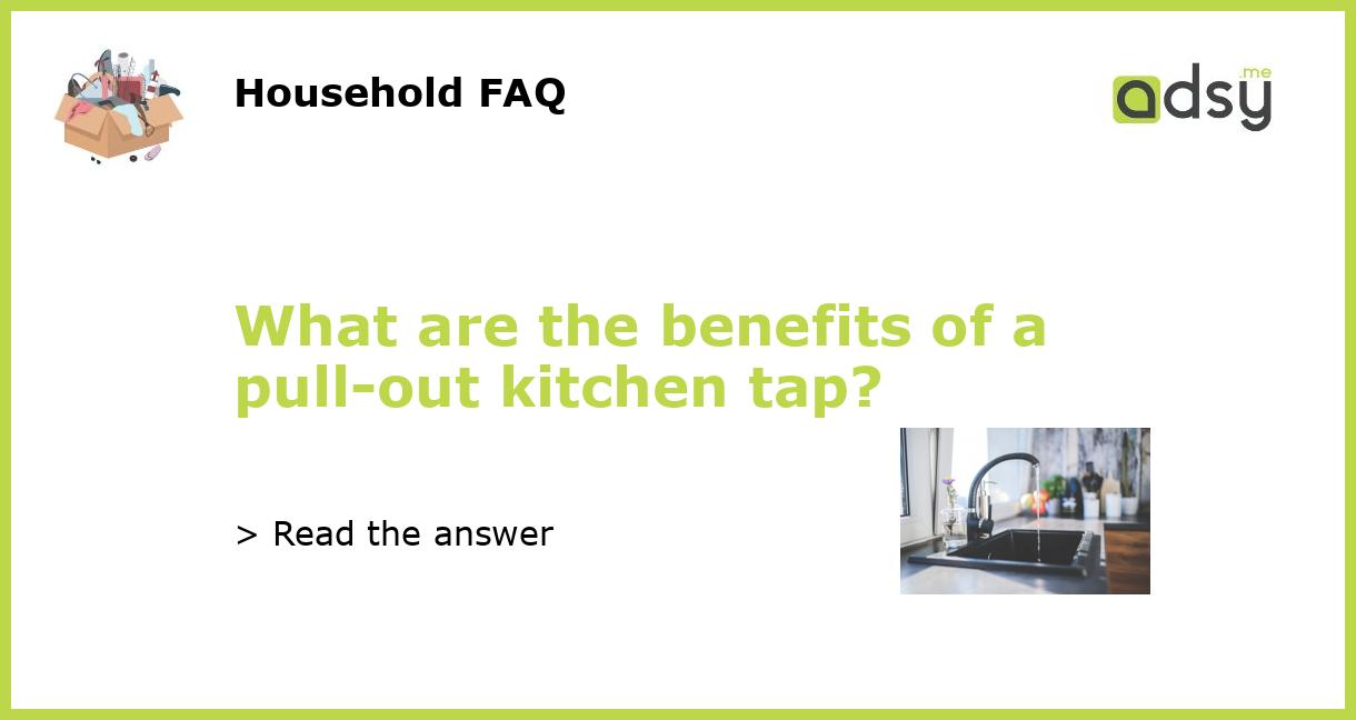 What Are The Benefits Of A Pull Out Kitchen Tap   What Are The Benefits Of A Pull Out Kitchen Tap Featured 