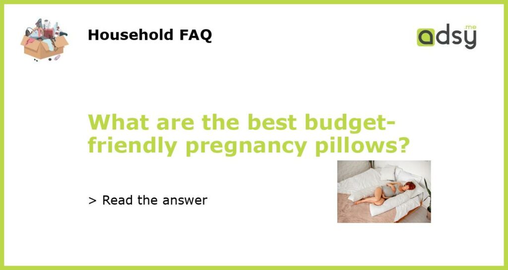 What are the best budget friendly pregnancy pillows featured