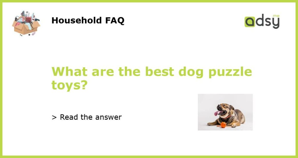 What are the best dog puzzle toys featured