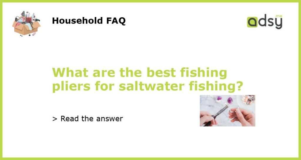 What are the best fishing pliers for saltwater fishing featured