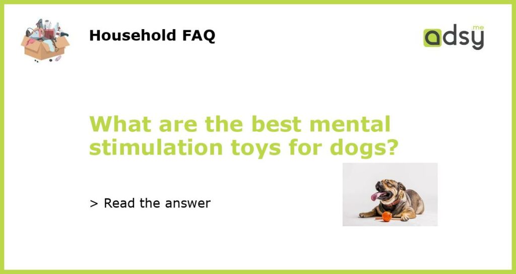 What are the best mental stimulation toys for dogs featured