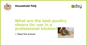 What are the best poultry shears for use in a professional kitchen featured