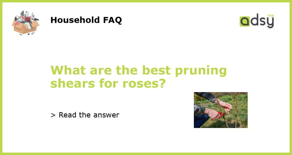 What are the best pruning shears for roses featured