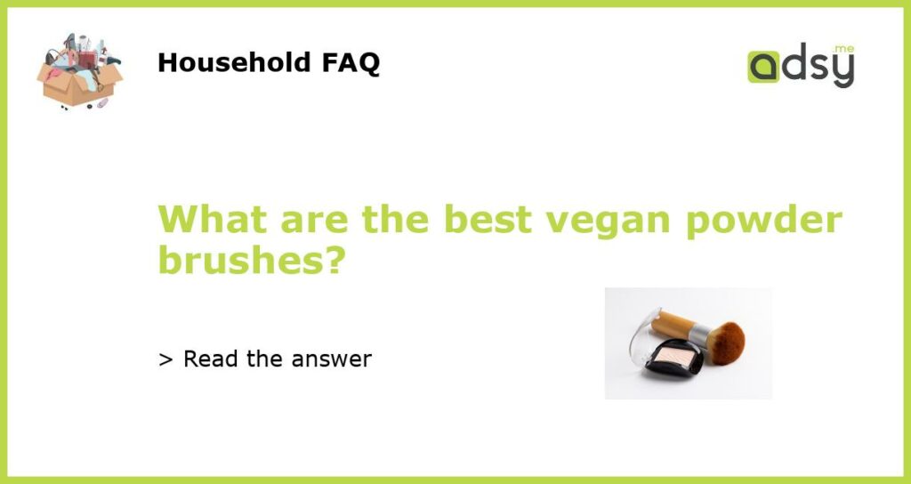 What are the best vegan powder brushes featured