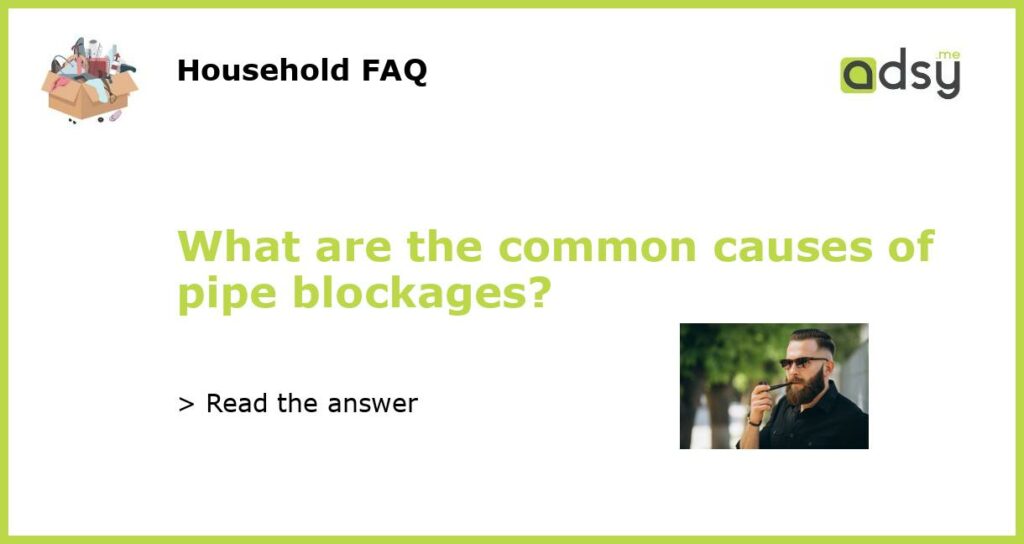 What are the common causes of pipe blockages featured