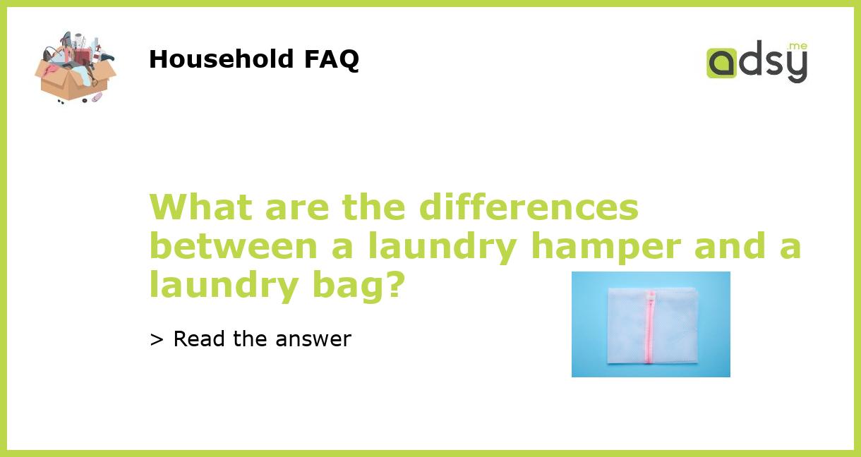 What are the differences between a laundry hamper and a laundry bag?