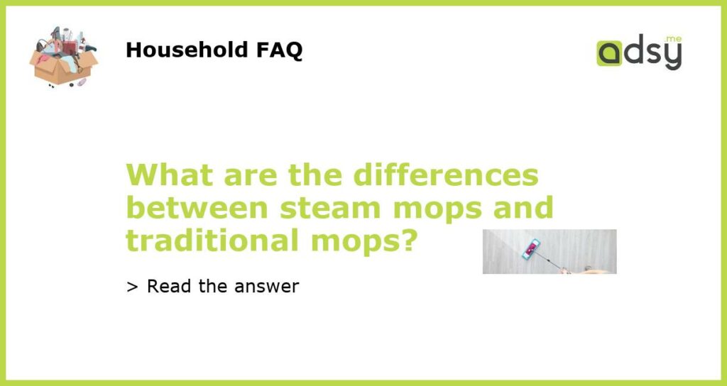 What are the differences between steam mops and traditional mops featured