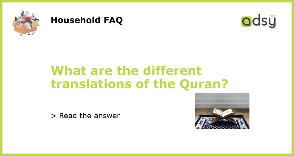 What are the different translations of the Quran featured