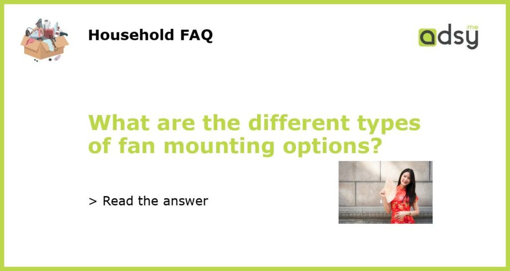 What are the different types of fan mounting options?