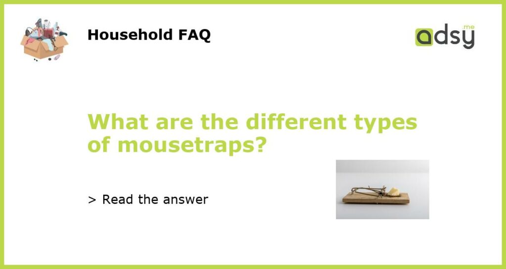 What are the different types of mousetraps featured