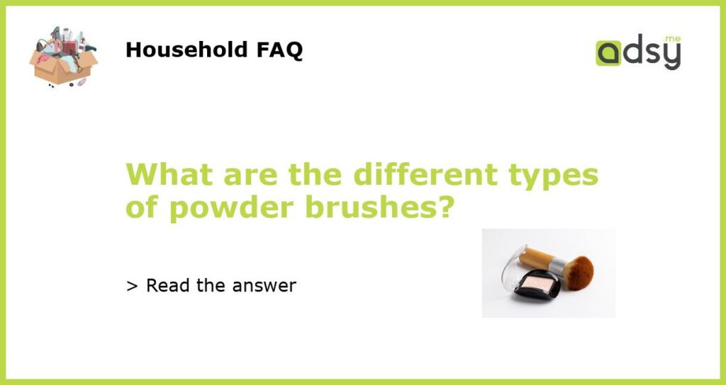 What are the different types of powder brushes featured