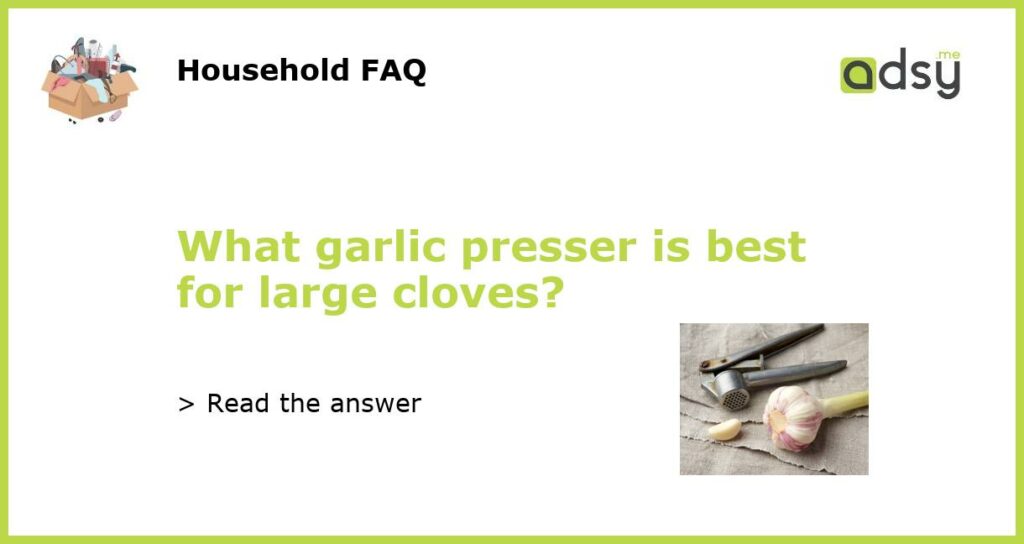 What garlic presser is best for large cloves featured
