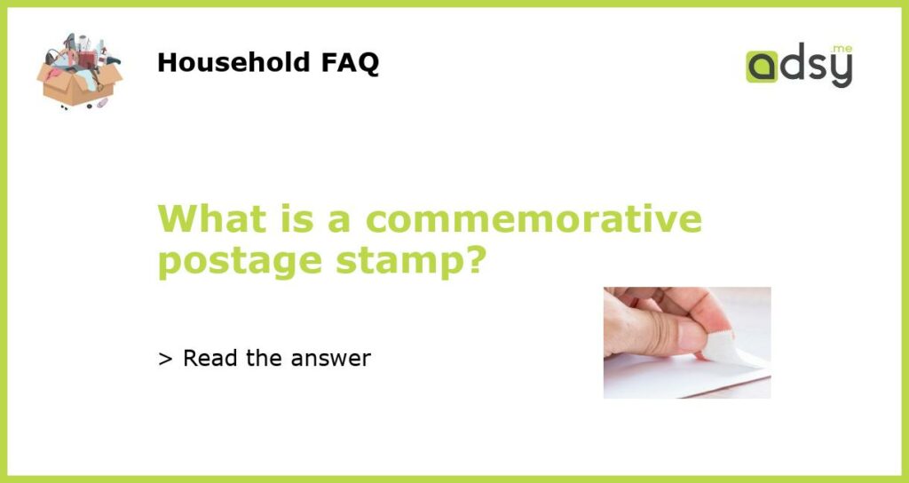 What is a commemorative postage stamp featured