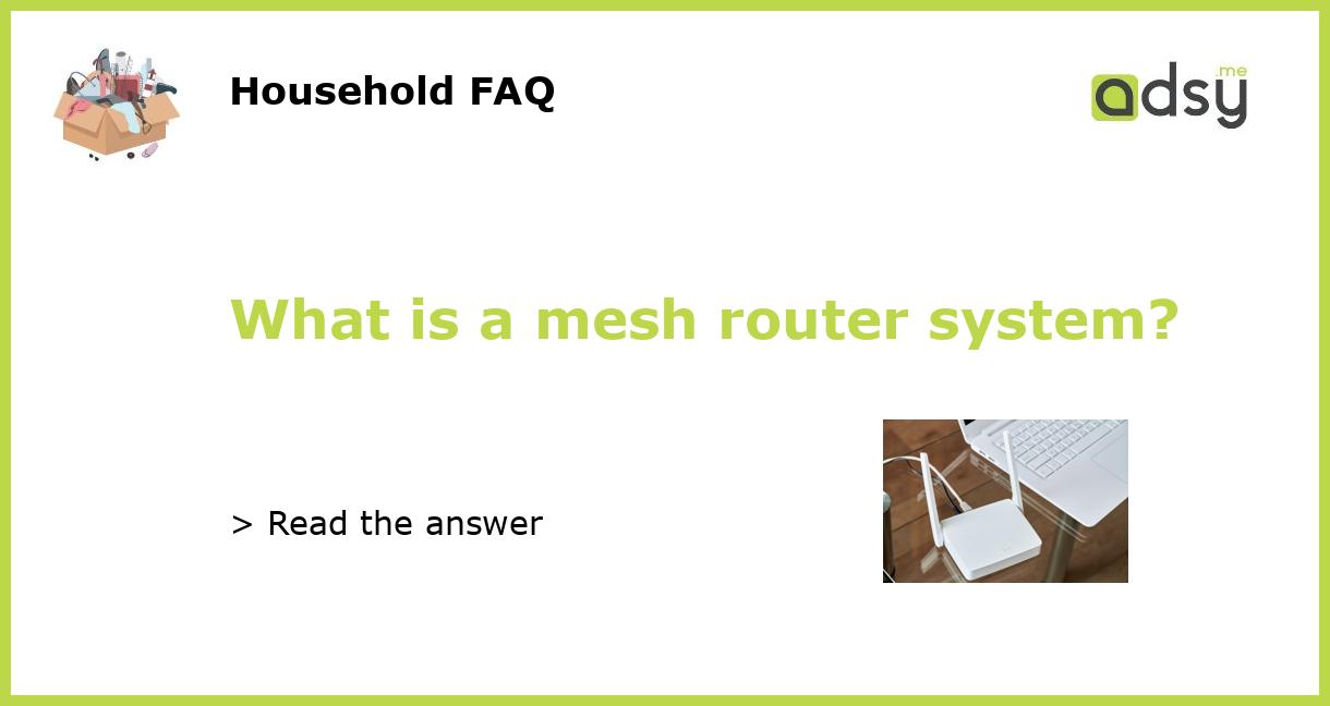 What is a mesh router system?