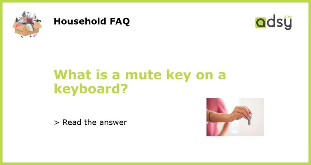 What is a mute key on a keyboard featured