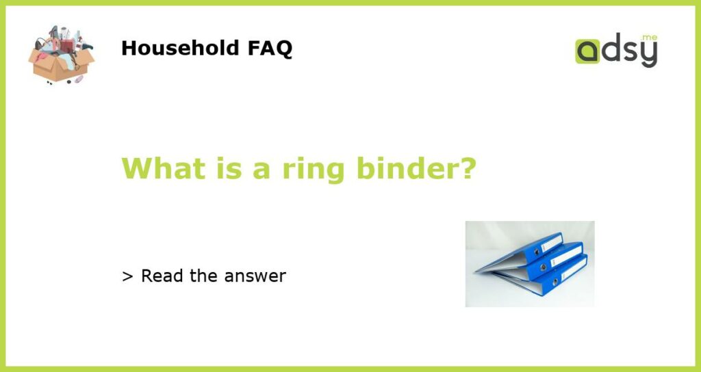 What is a ring binder featured