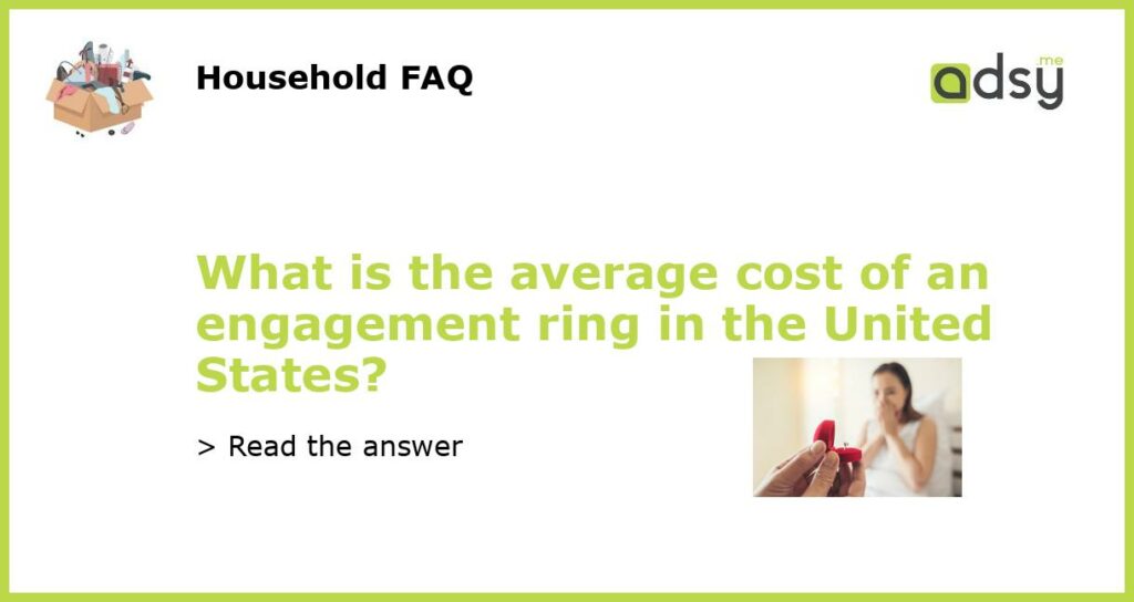 What is the average cost of an engagement ring in the United States featured