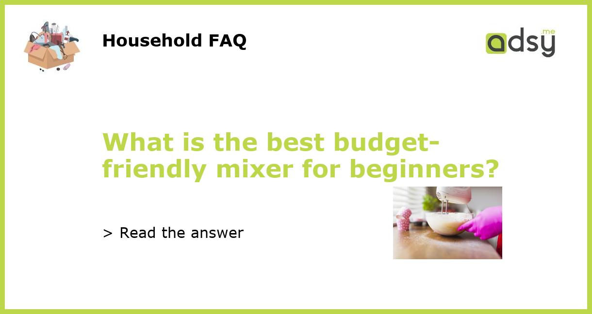 What is the best budgetfriendly mixer for beginners?
