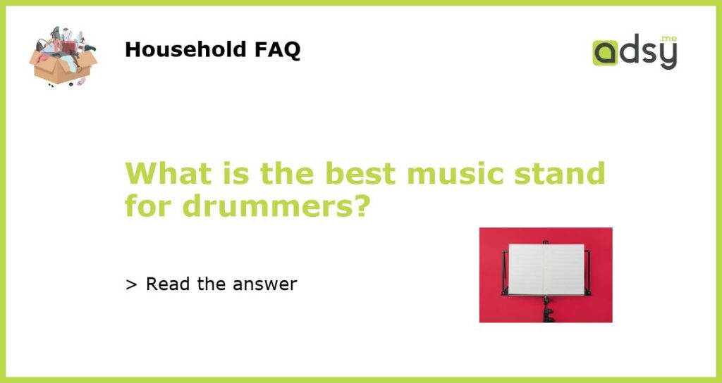 What is the best music stand for drummers featured