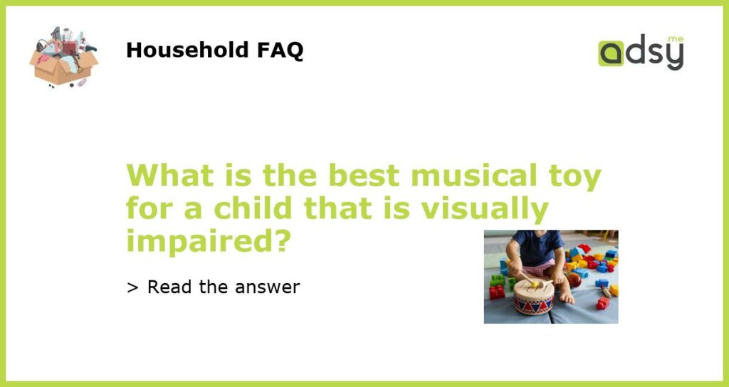 What is the best musical toy for a child that is visually impaired featured