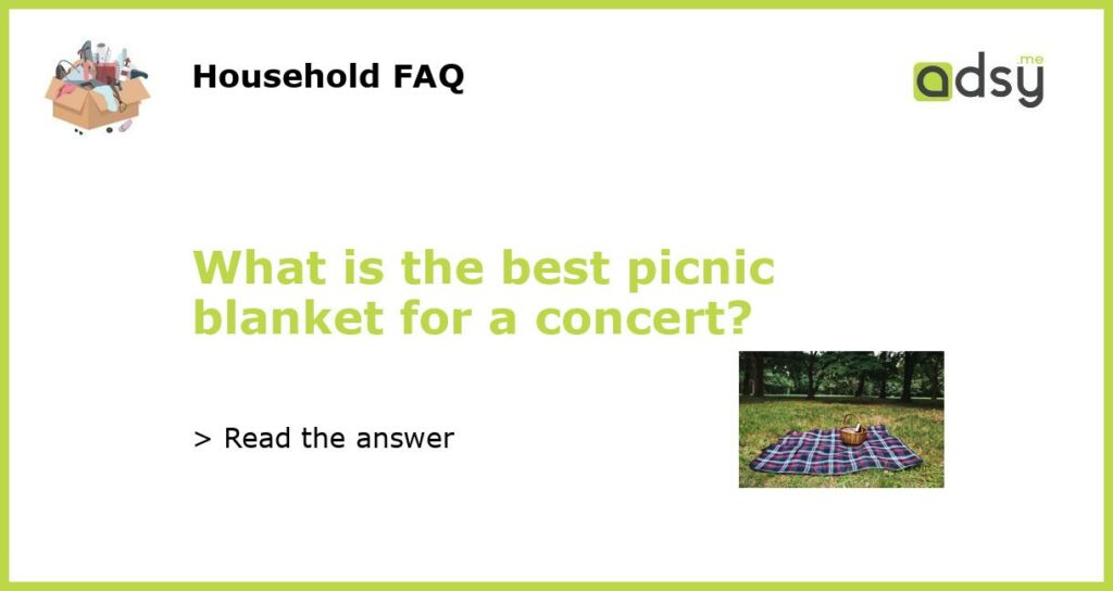 What is the best picnic blanket for a concert featured