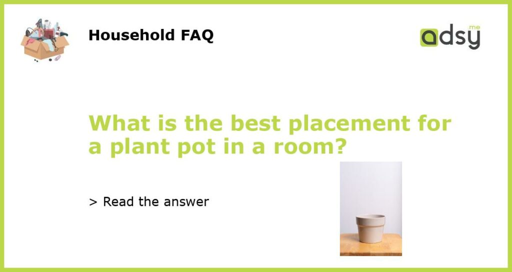 What is the best placement for a plant pot in a room featured