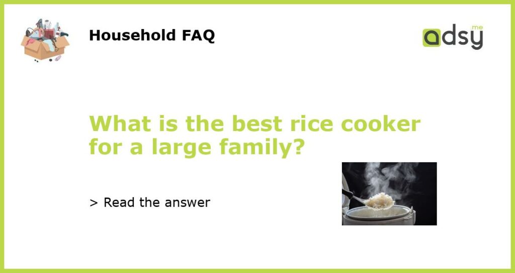 What is the best rice cooker for a large family featured