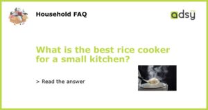 What is the best rice cooker for a small kitchen featured