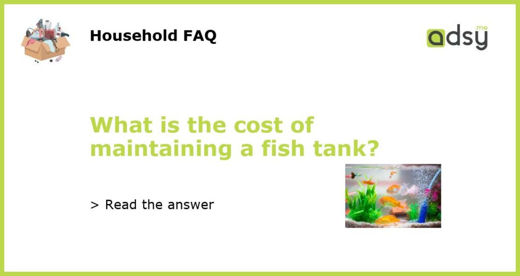 What is the cost of maintaining a fish tank featured
