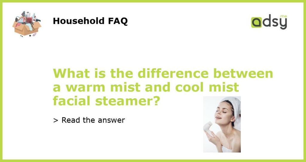 What is the difference between a warm mist and cool mist facial steamer featured