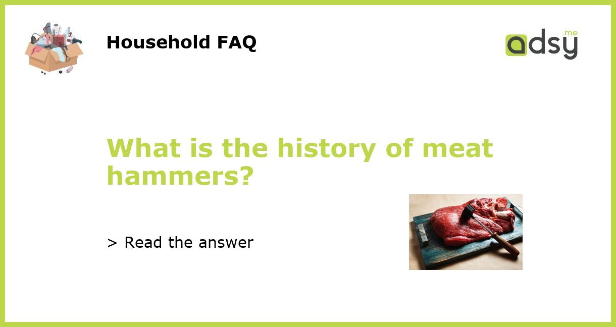 What is the history of meat hammers?