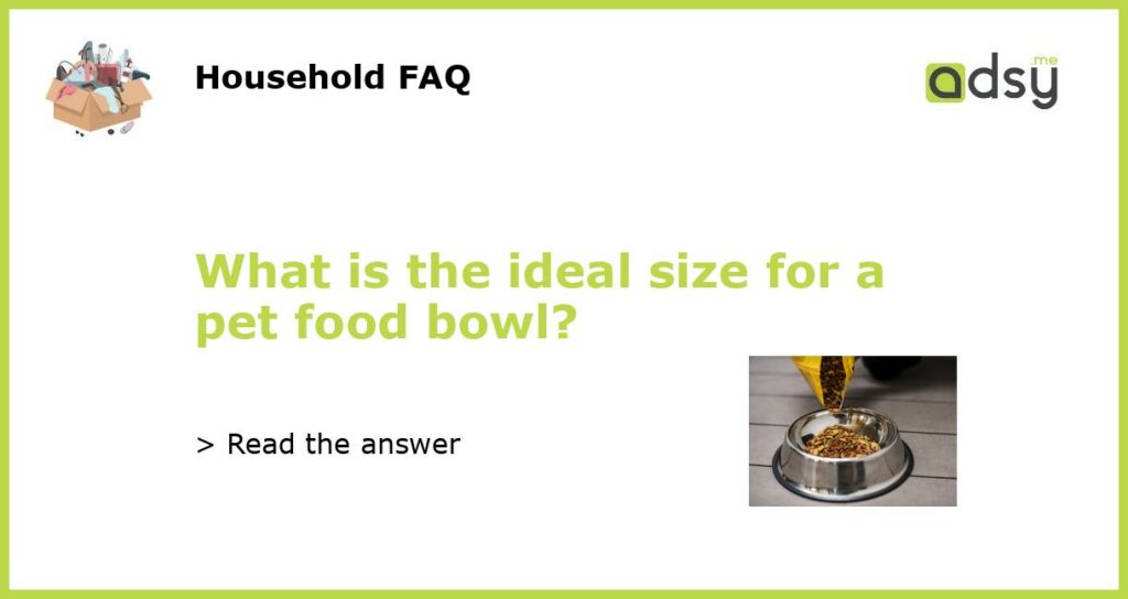 What is the ideal size for a pet food bowl featured