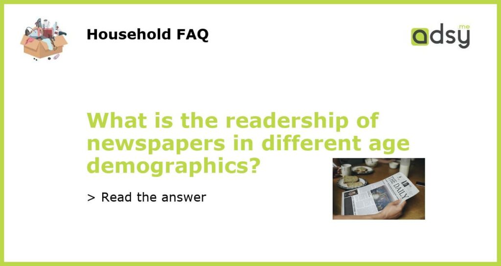 What is the readership of newspapers in different age demographics featured