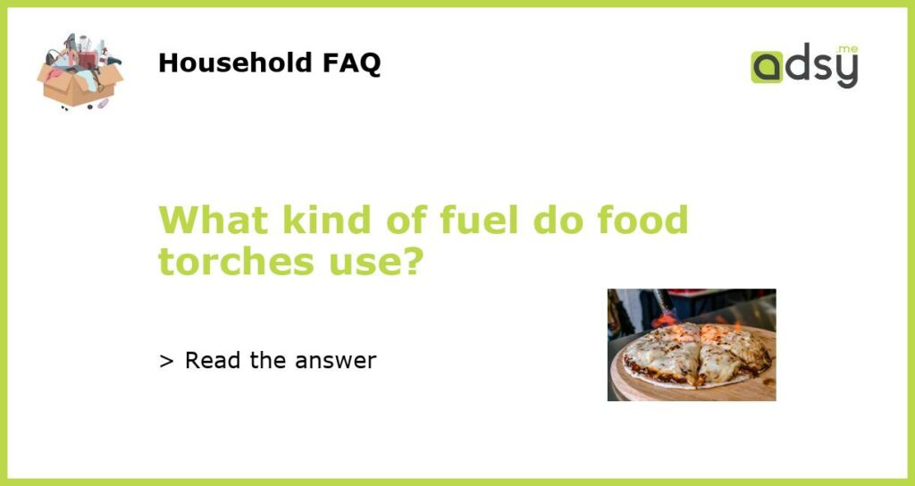 What kind of fuel do food torches use featured