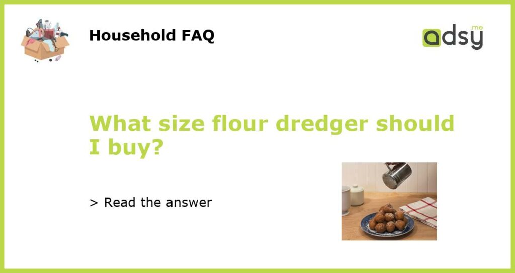 What size flour dredger should I buy featured