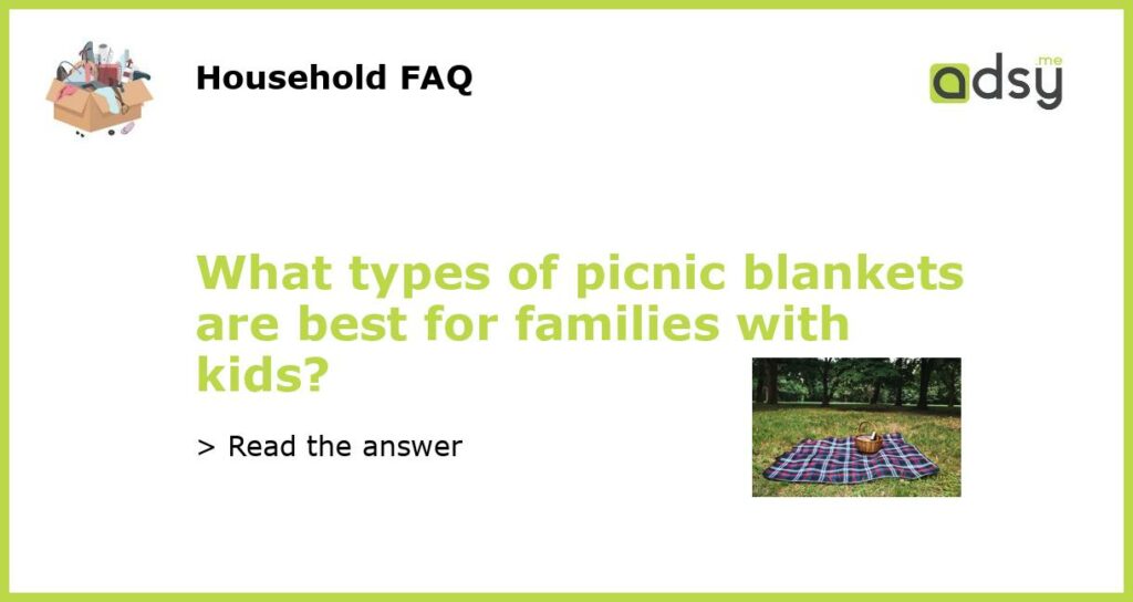 What types of picnic blankets are best for families with kids featured