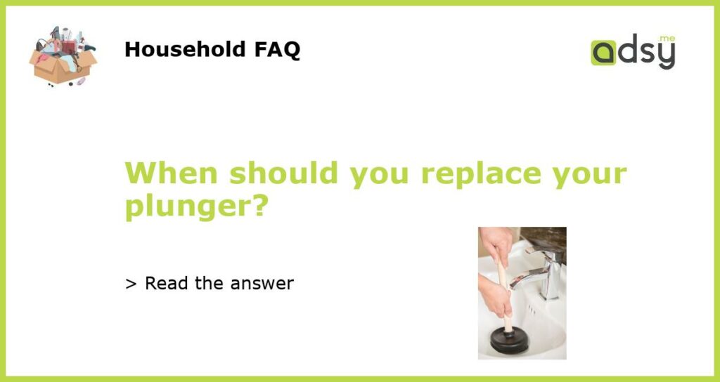 When should you replace your plunger featured