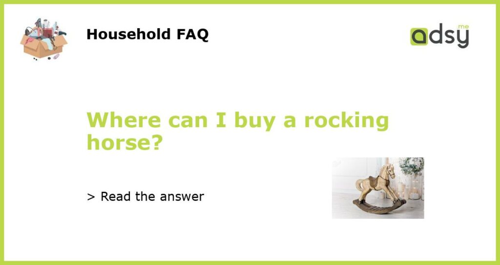 Where can I buy a rocking horse featured