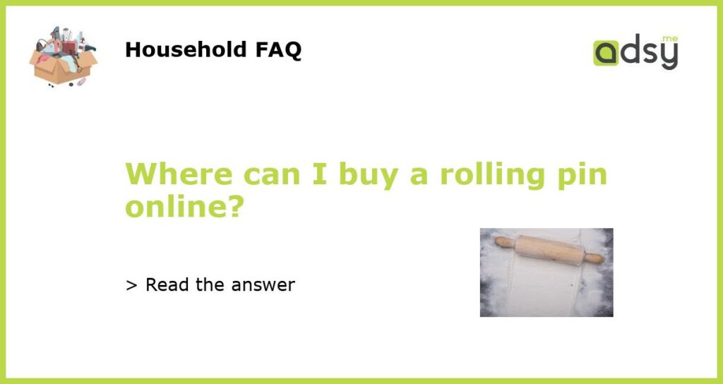 Where can I buy a rolling pin online featured