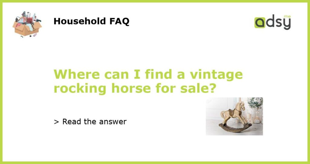 Where can I find a vintage rocking horse for sale featured